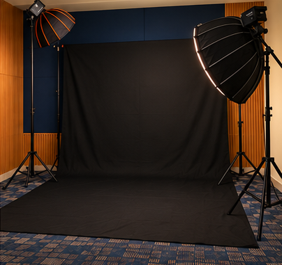 Black Backdrop studio setup concept