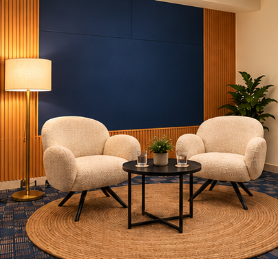 Two-Chair Lounge studio setup concept